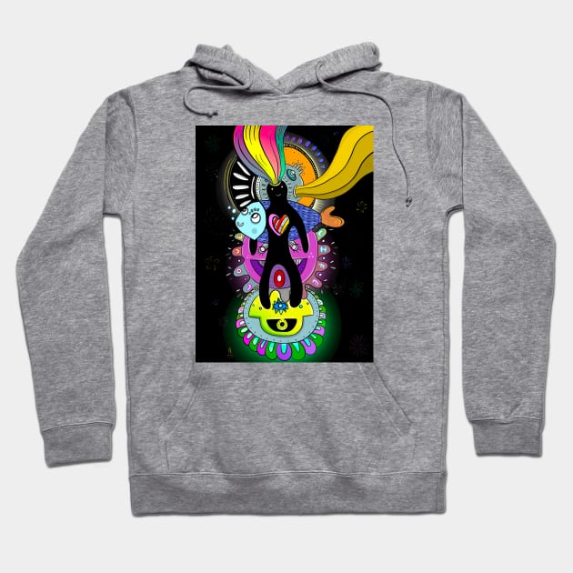 universal love Hoodie by Angel Rivas